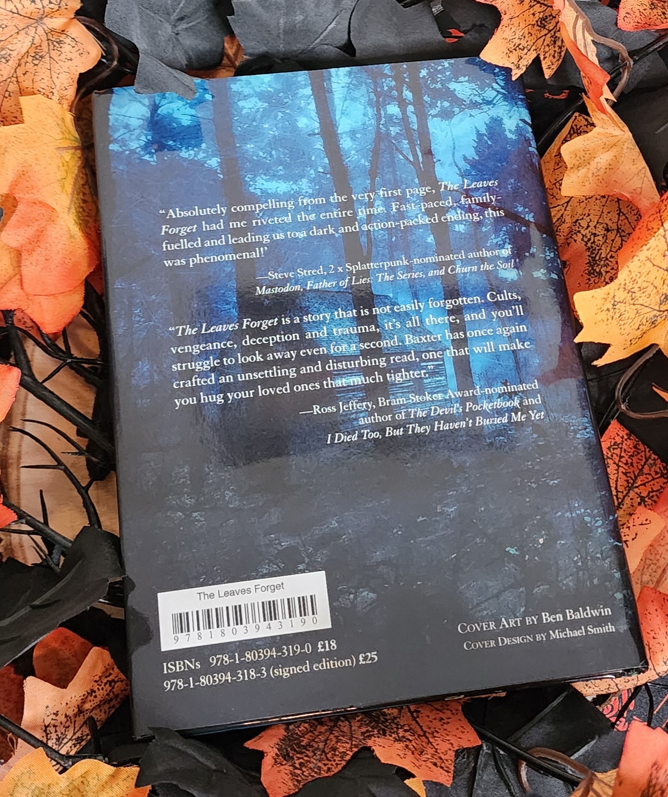 The Leaves Forget by Alan Baxter *Signed Hardcover* - Image 2